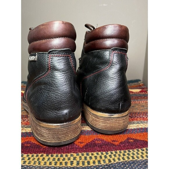 Pikolinos Mens Black Leather Lace Up Ankle Boots Size 48 - Picture 3 of 9